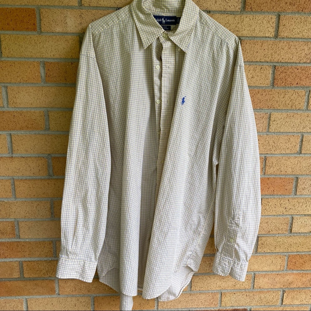 Men’s Long Sleeve Button Down | Ralph Lauren Blake | Size L